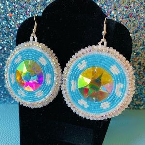 Daydream believe blue cloud beaded earrings